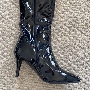 NWOT Thigh High Vinyl Boots